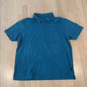 Patagonia Men's Blue Striped Polo Shirt